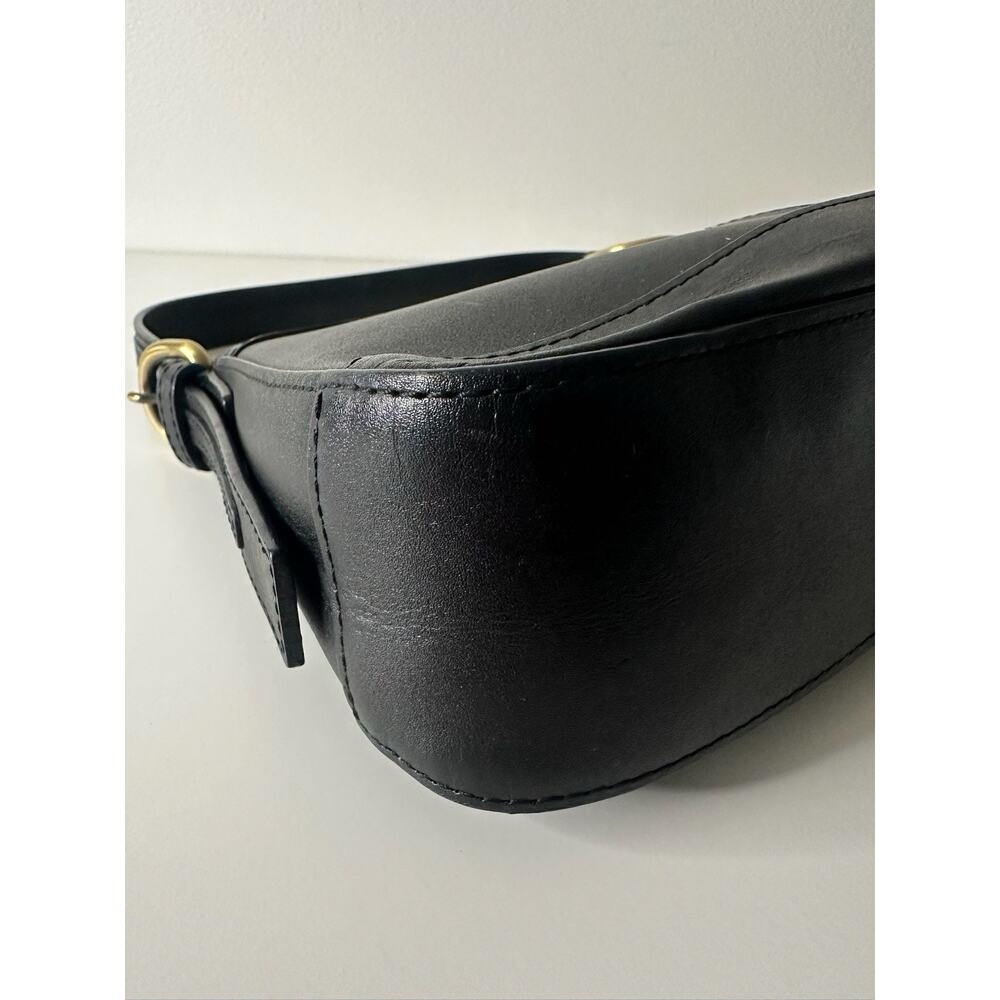 Burberry Black Leather Shoulder Bag Nova Check Lined Gold Hardware Authentic - Picture 6 of 14
